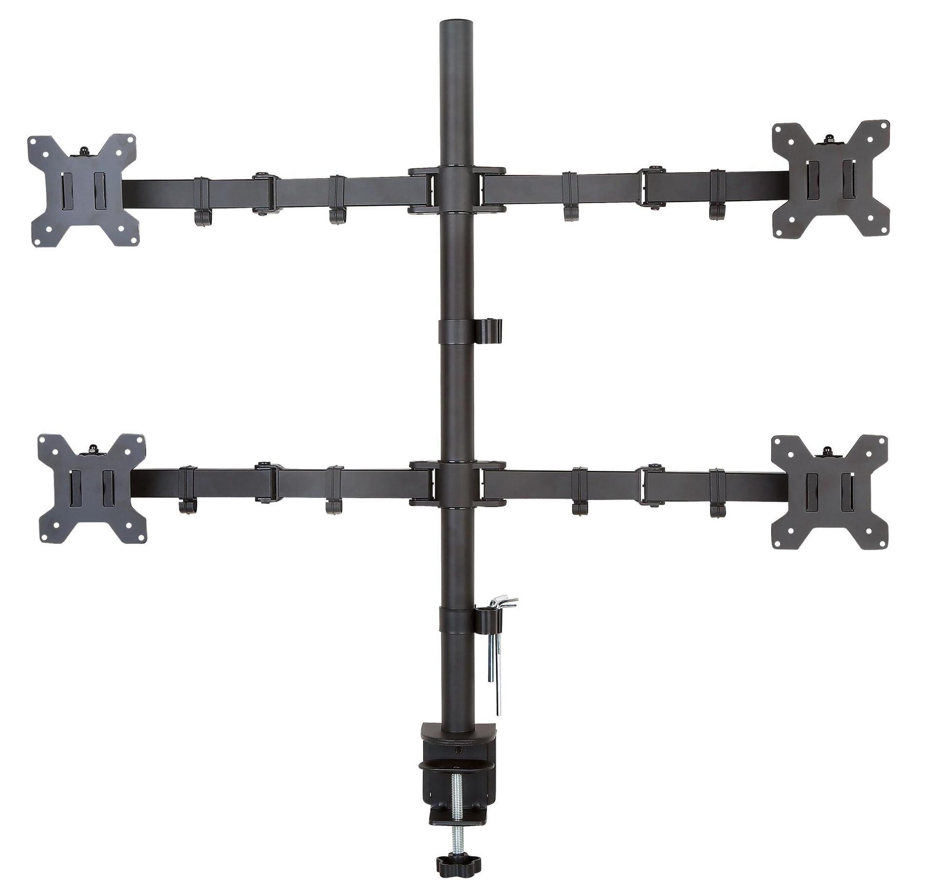 Supporto da scrivania per 4 Monitor 13-27'' con morsetto