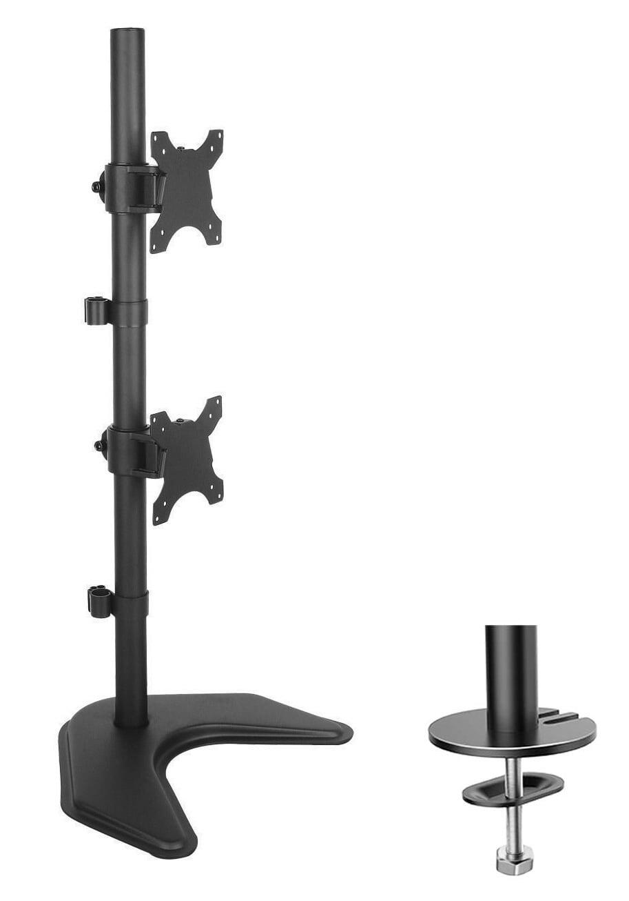 Supporto da Scrivania 2 Monitor 13-27'' Fissaggio con Base o Vite Passante