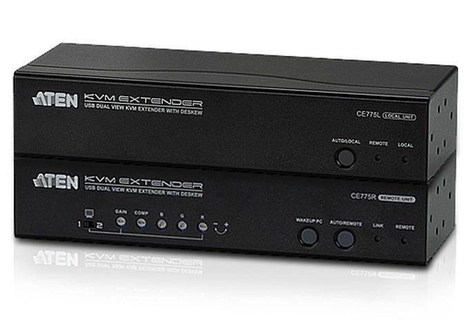 Extender KVM USB VGA Dual View con Deskew 300m CE775
