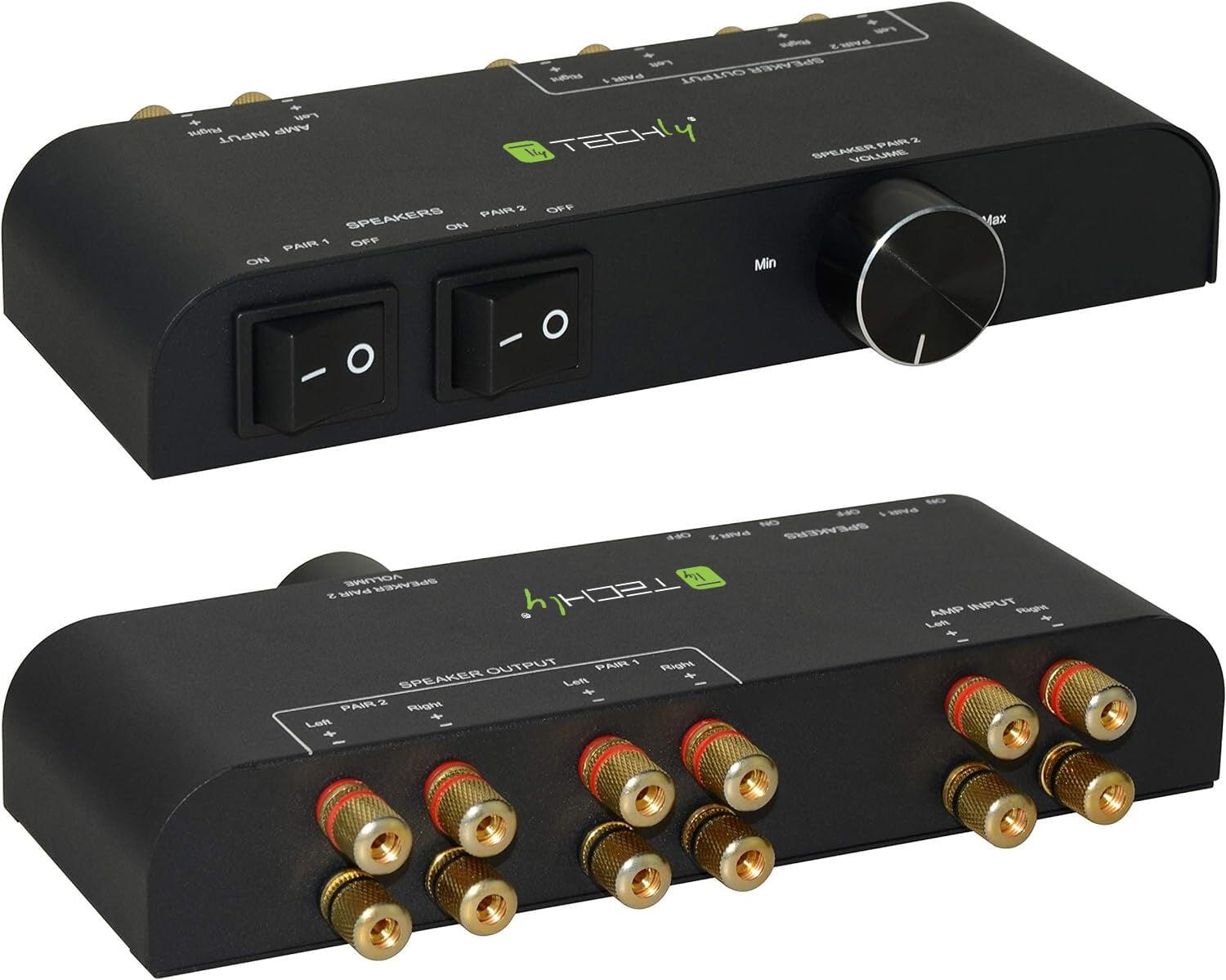 Commutatore audio per casse acustiche 2 vie con Terminali a banana