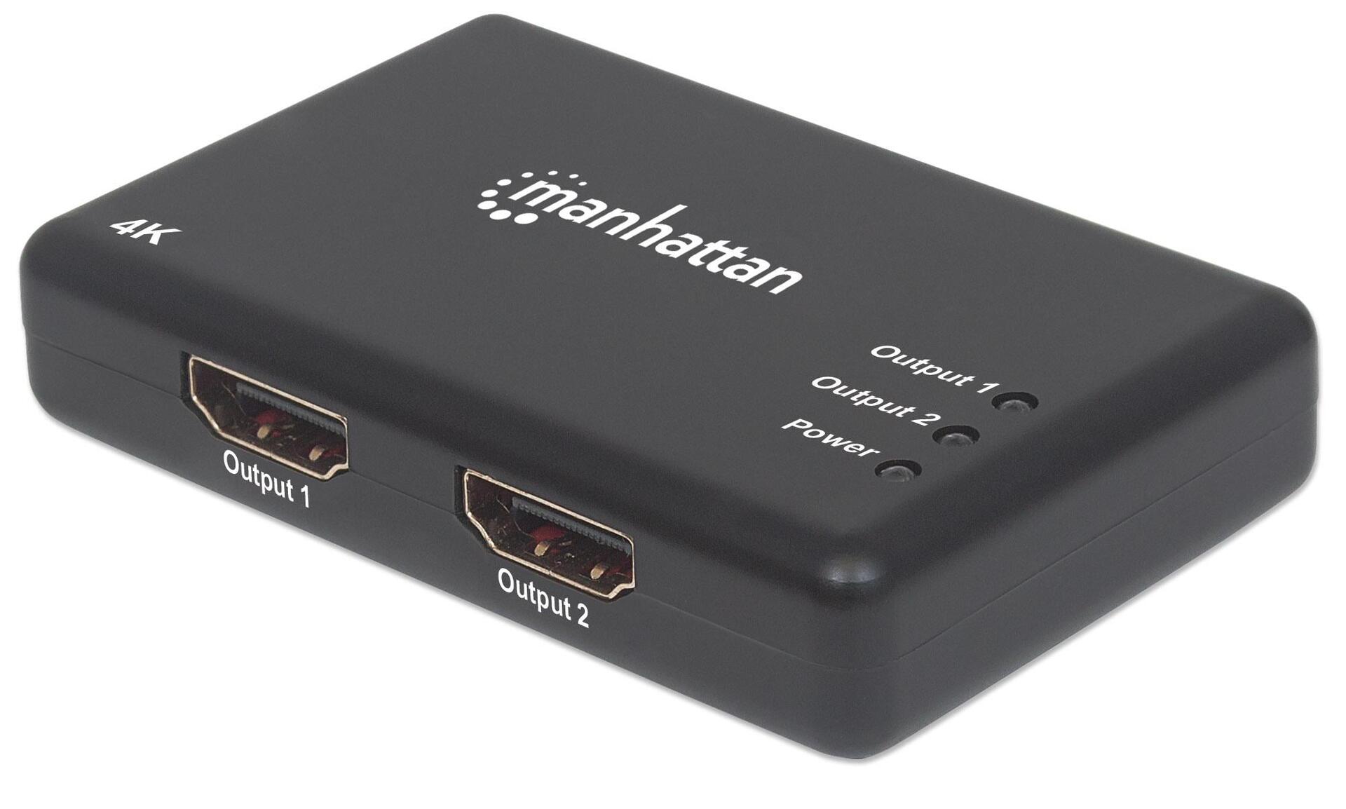 Splitter HDMI 4K UHD 3D con LED 2 vie