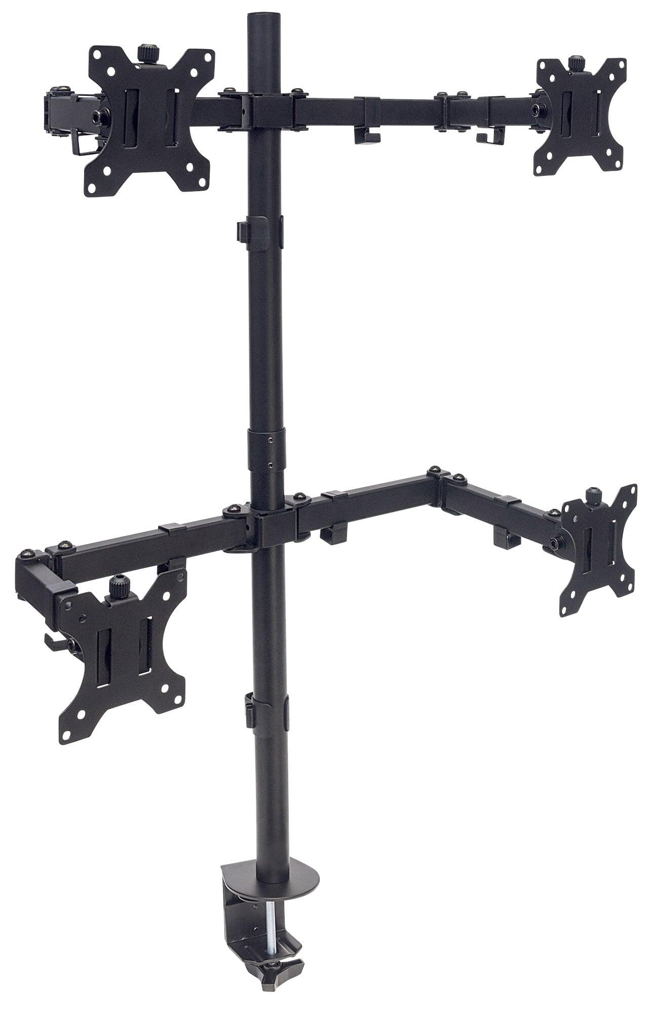 Supporto da Scrivania per 4 Monitor 13-32'' con Morsetto