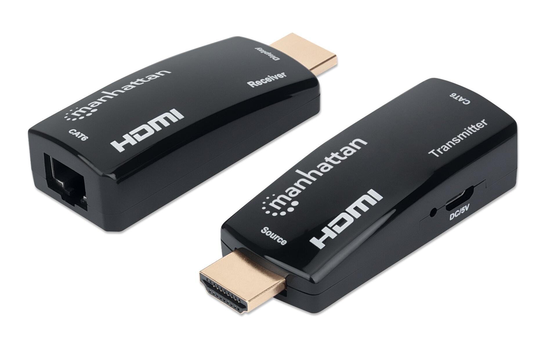 Extender HDMI Over Ethernet 1080p Compatto Nero