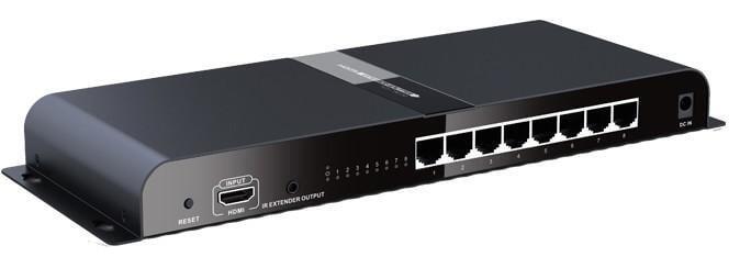 Extender Splitter 8 vie HDMI con IR su Cavo Cat.6/6a/7 fino a 120m