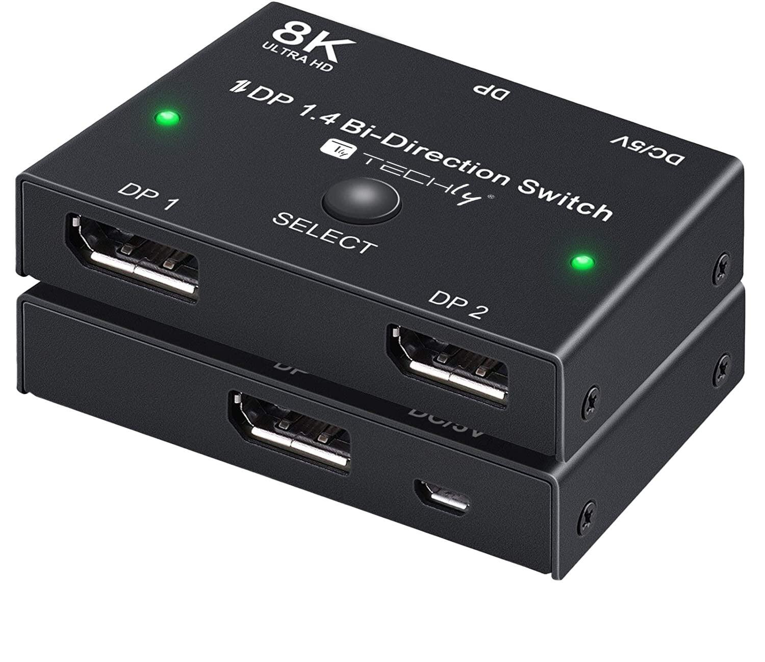 Switch Bidirezionale Convertitore Splitter DisplayPort 8K DP1.4 per Sorgenti Multiple e Display