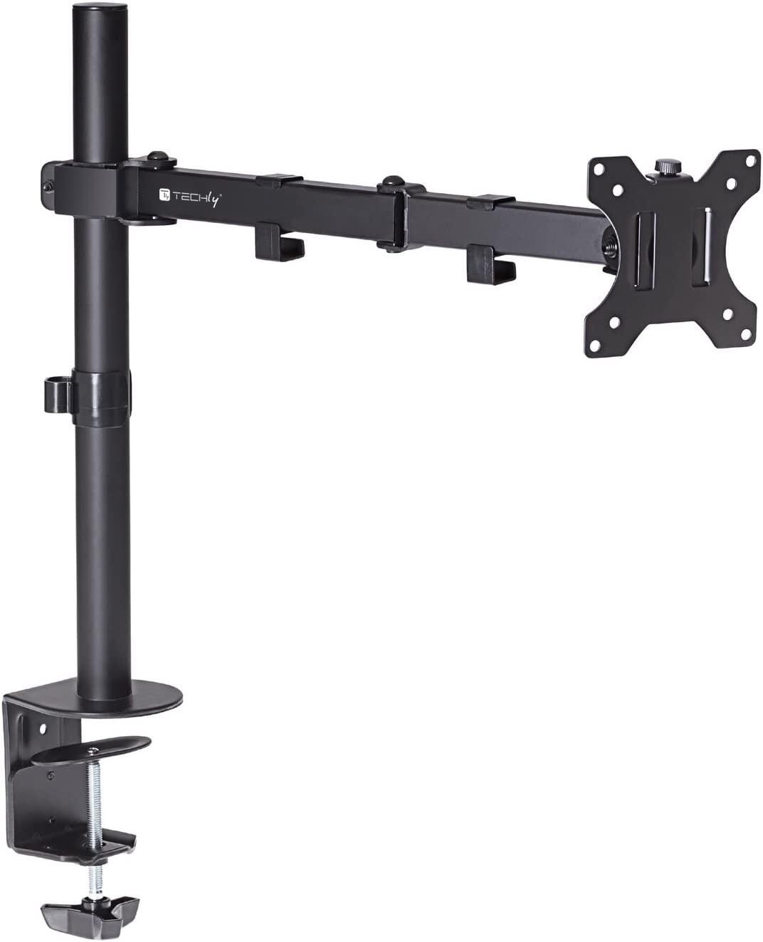 Supporto da Scrivania per Monitor 13-27'' Doppio Snodo di Regolazione