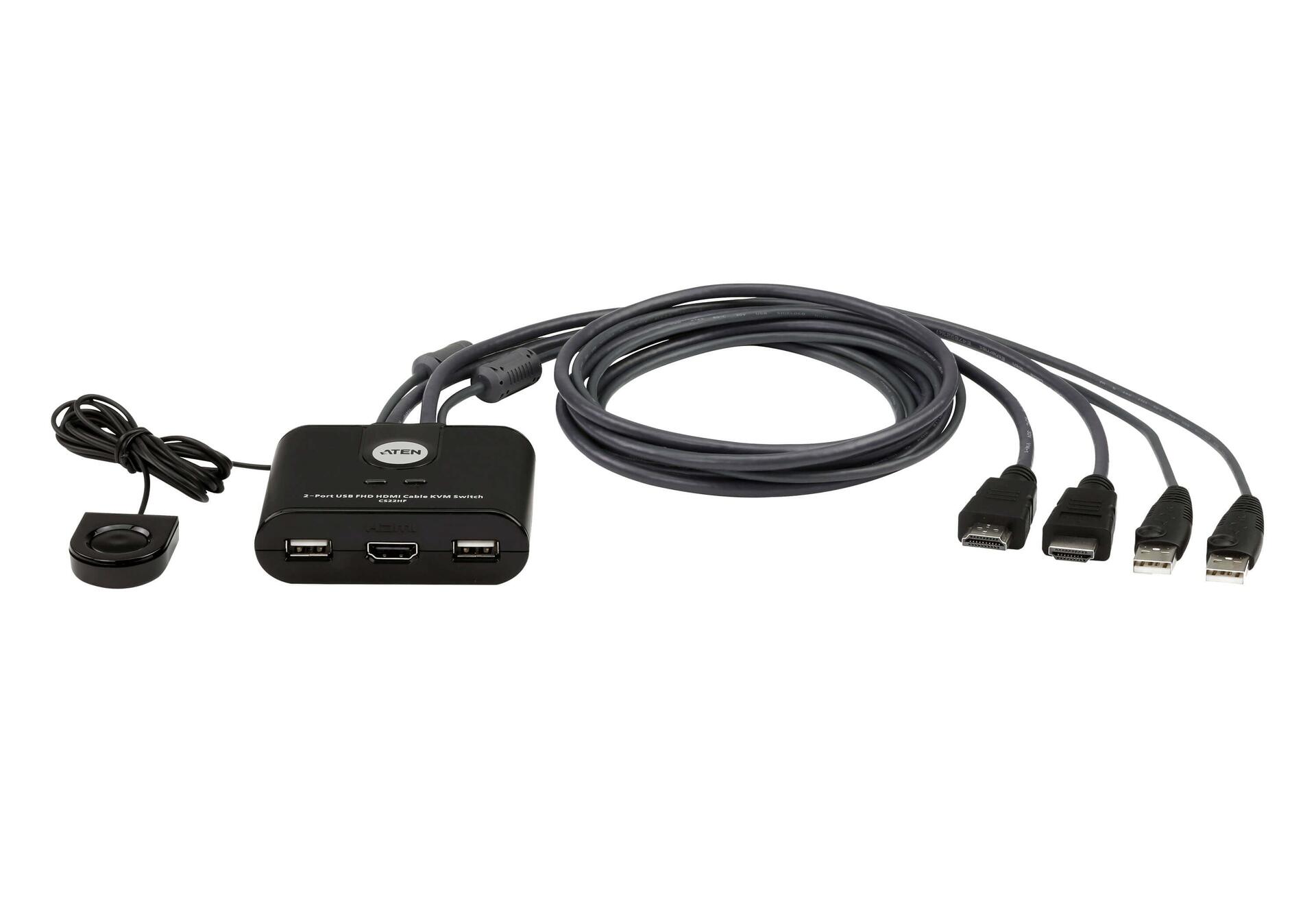 Switch KVM Cablato HDMI FHD USB a 2 porte, CS22HF