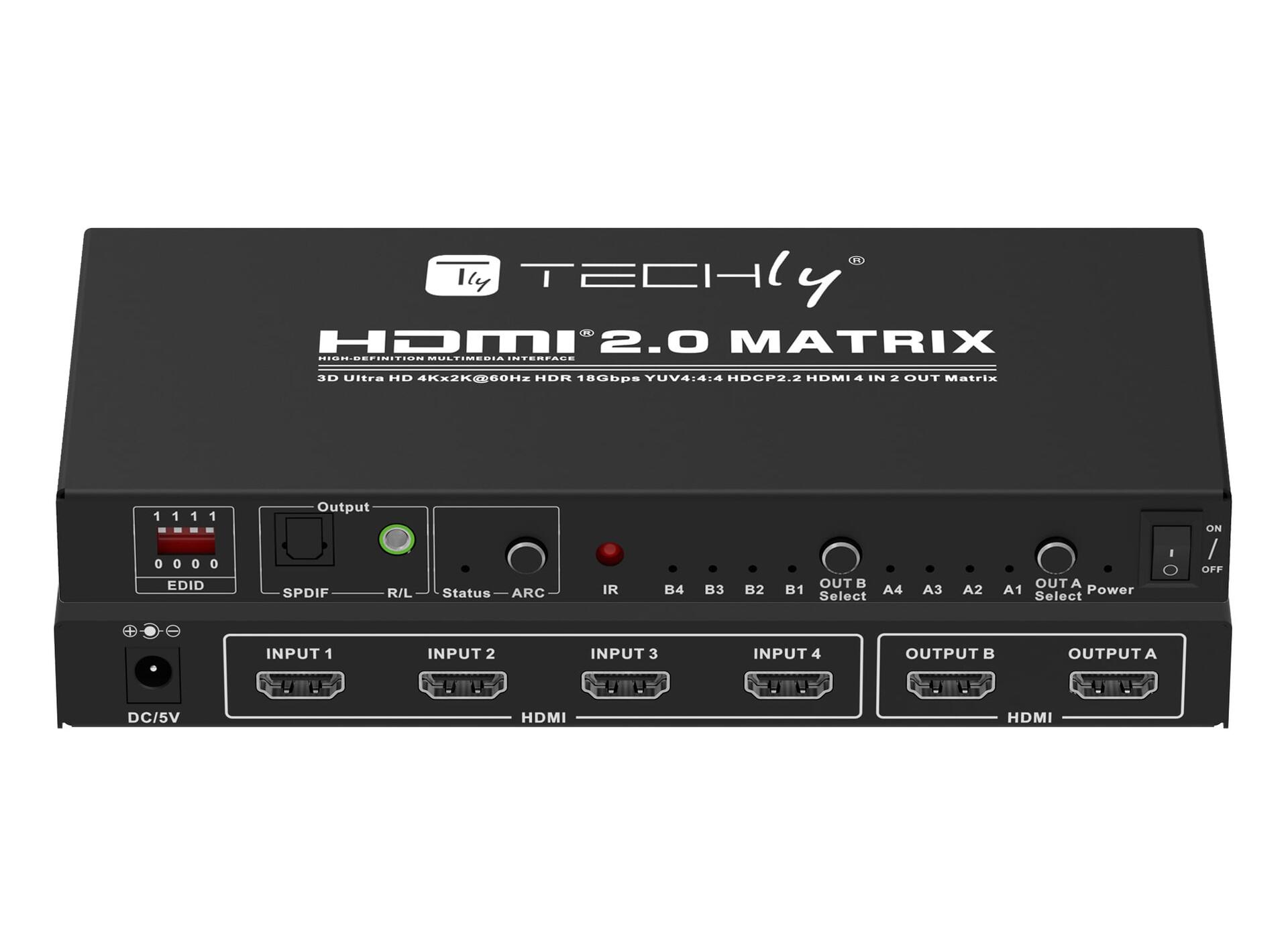 Switch Matrix HDMI 2.0 4x2 3D Ultra HD 4K HDCP HDR
