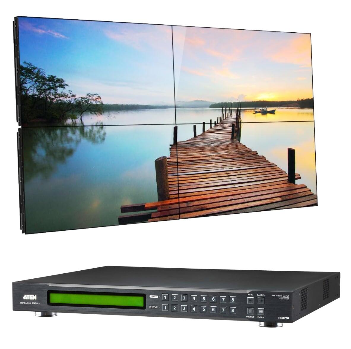 Matrix HDMI 8x8 con Videowall e Scaler, VM5808HA