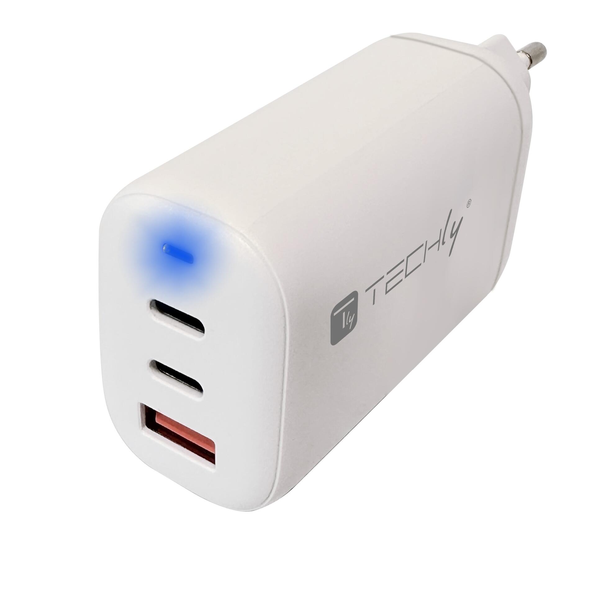 Caricatore Alimentatore 2 porte USB-C™ e 1 USB-A da Muro 65W