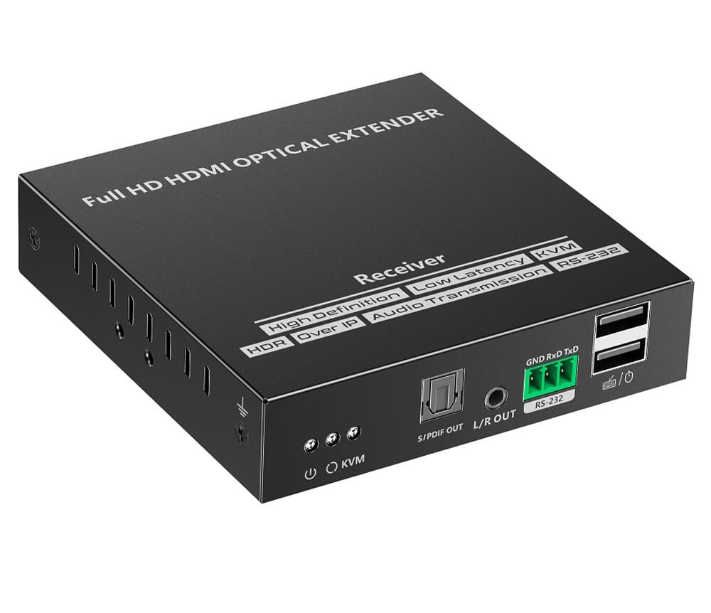 Ricevitore per Extender Ottico KVM HDMI Over IP Full HD Non Compresso fino a 40Km