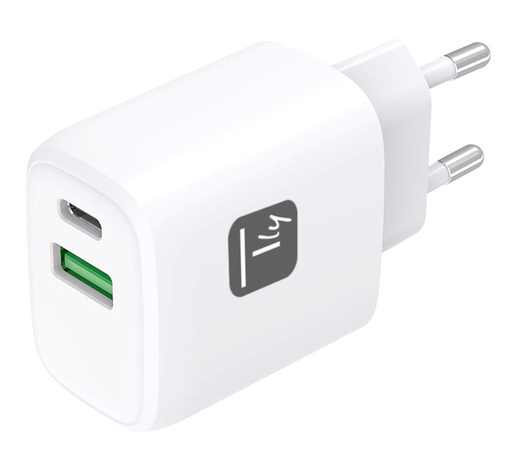 Caricatore Alimentatore GaN USB-C™ 20W e USB-A 18W da Muro