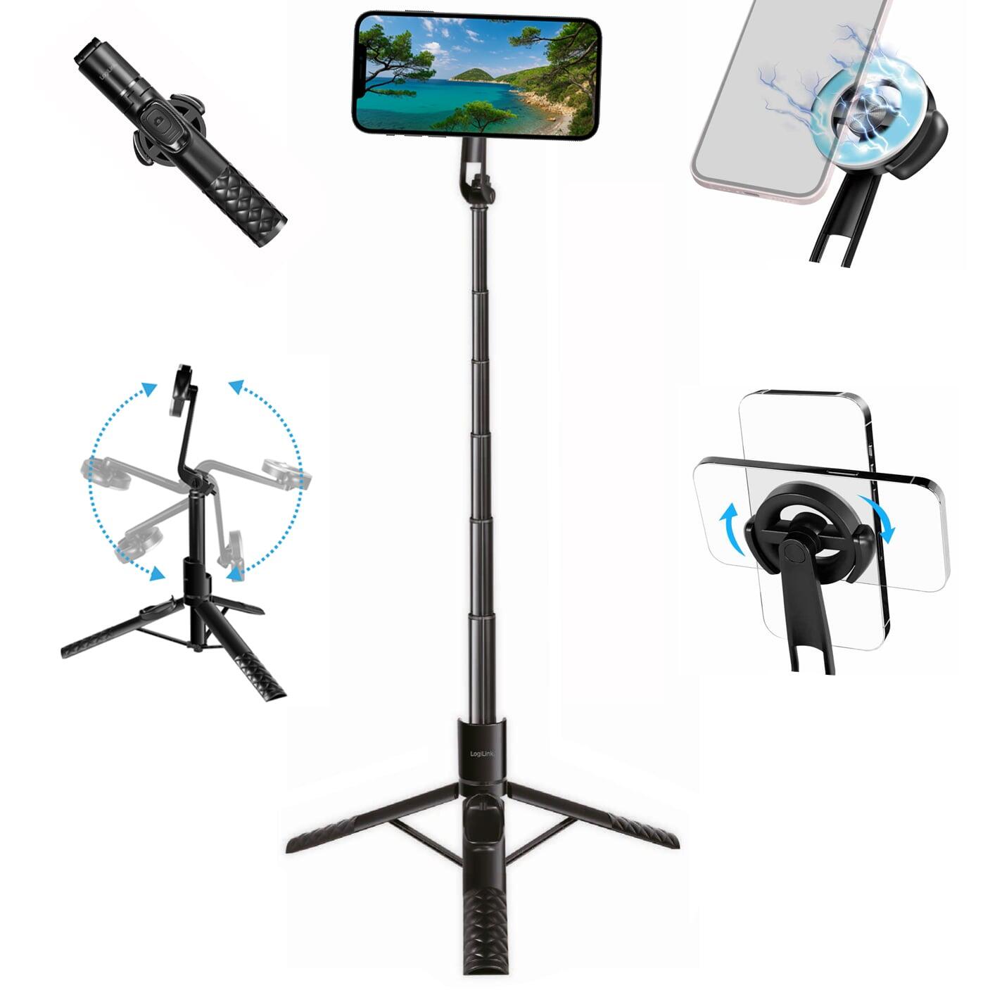 Treppiede Magnetico Estensibile con Telecomando Wireless Selfie Stick per Smartphone