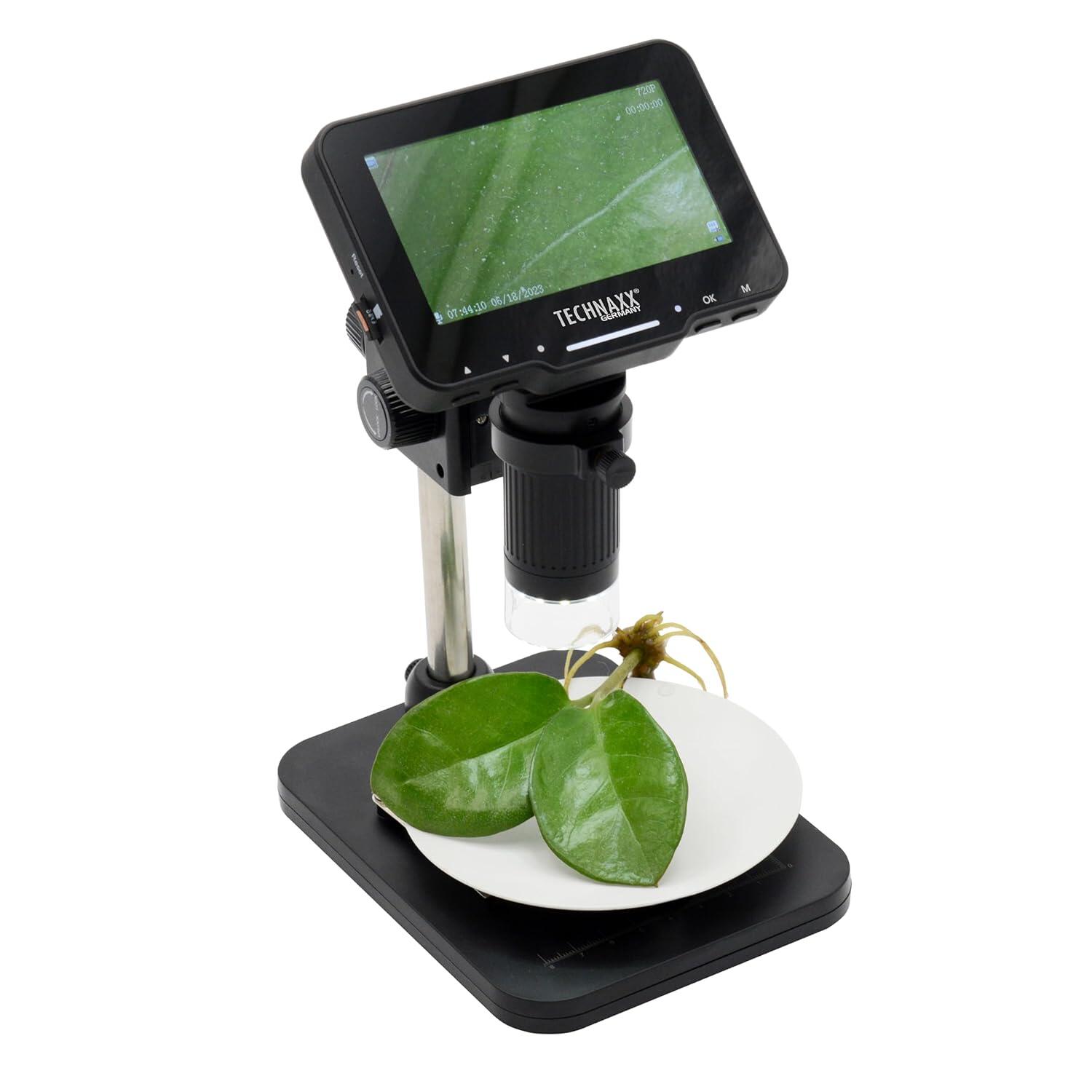Microscopio Digitale con Display 4,3 Pollici 720p a 8 LED, TX-277