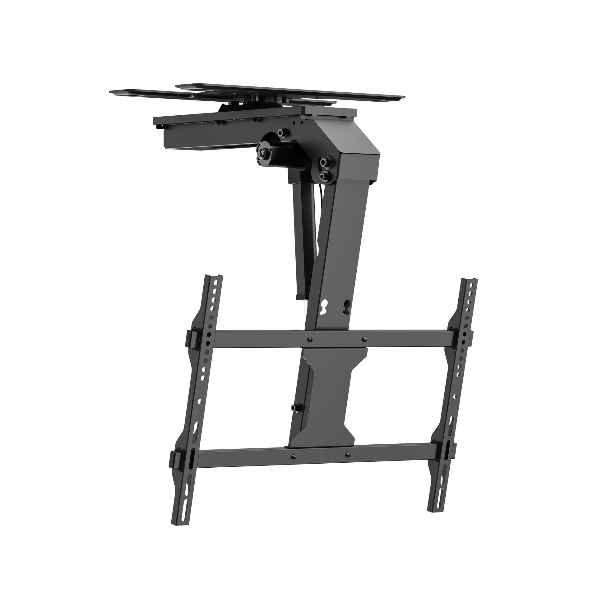 Supporto TV Motorizzato da Soffitto Inclinabile Integrazione Smart Home per TV da 37 a 75'', Nero