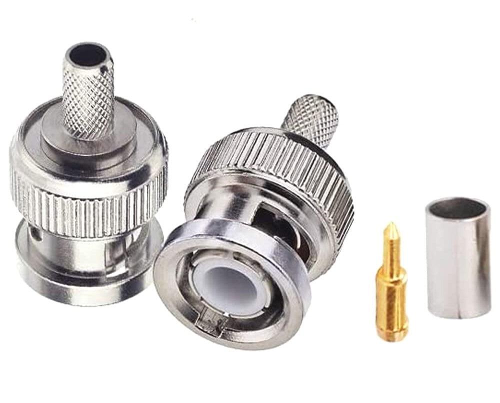 Connettore BNC Maschio a Crimpare per Cavo RG59/62