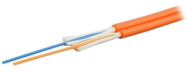 Cavo Zip Cord 2 Fibre Multimodale 50/125 OM2 2.9x5.8 mm Arancione