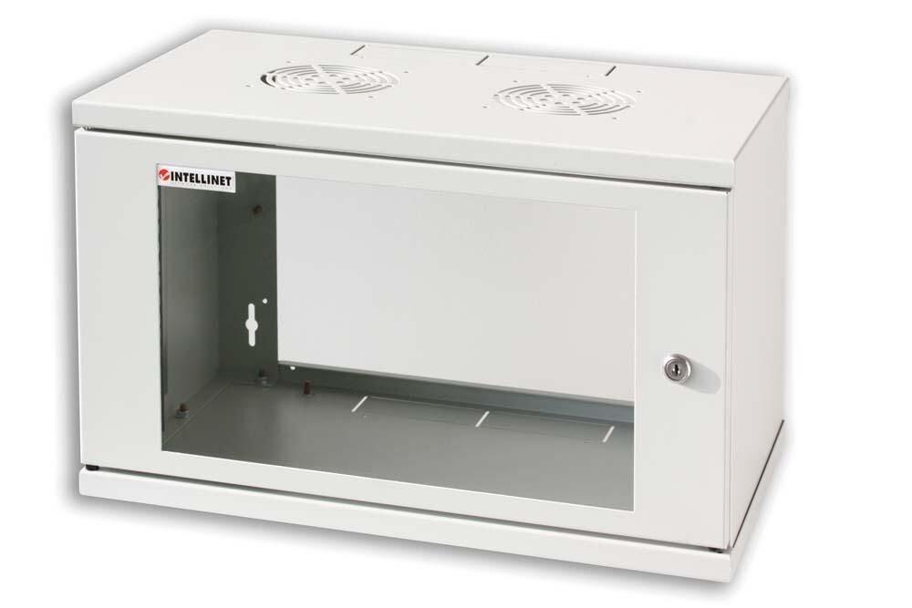 Armadio Rack 19'' a muro 6 unità prof. 320 Grigio Assemblato