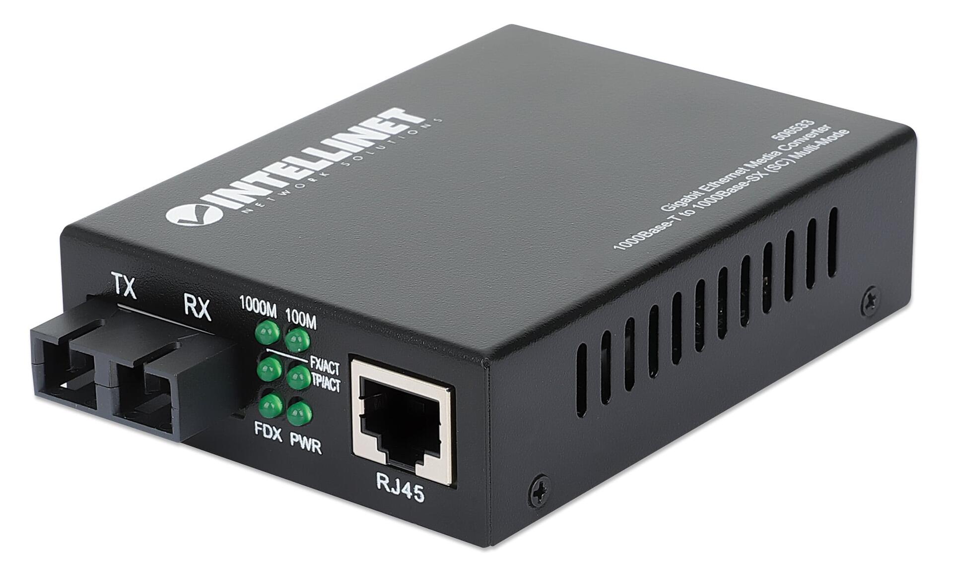 Convertitore RJ45 - Fibra SC GigaBit