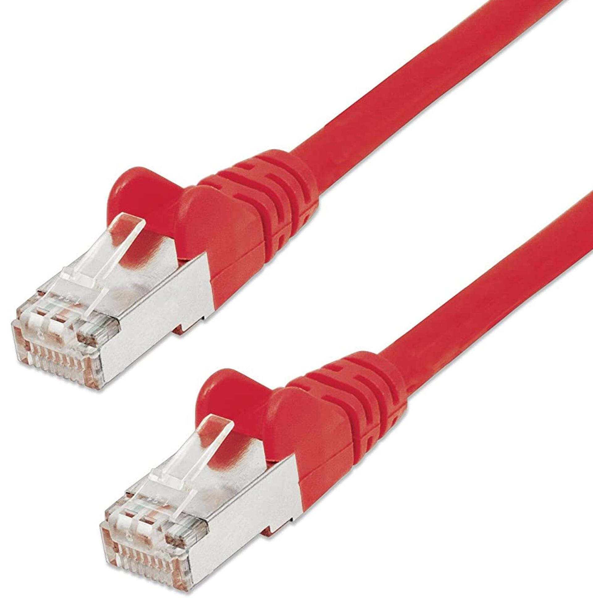 Cavo di rete Patch in Rame Schermato Cat. 5e Rosso F/UTP 15 m