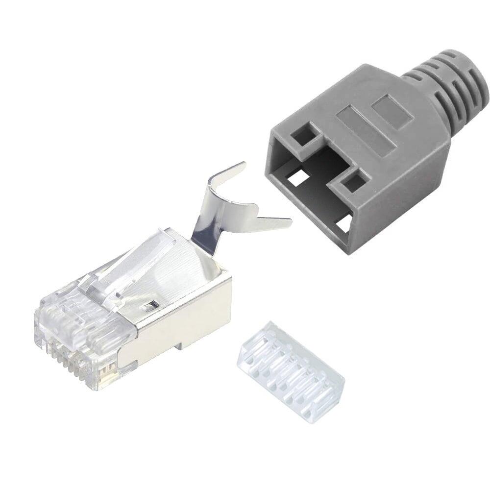 Plug per Cat. 5 e 6 STP con Guida e Copriconnettore