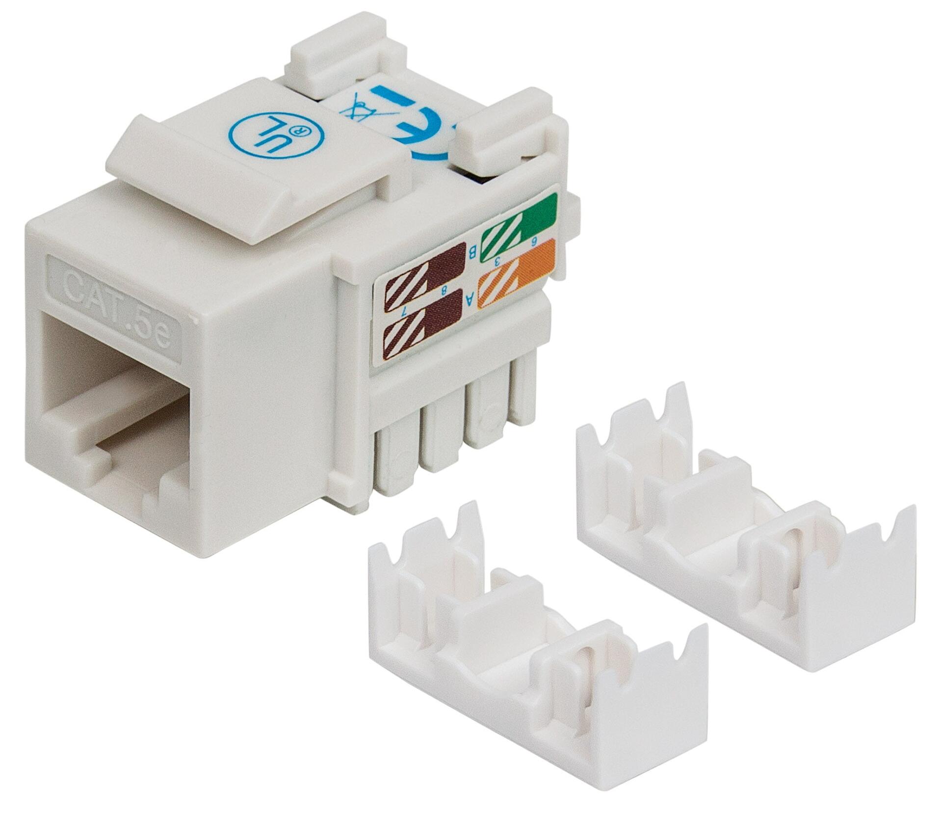 Frutto Keystone RJ45 Cat.5E UTP IDC 90° Bianco