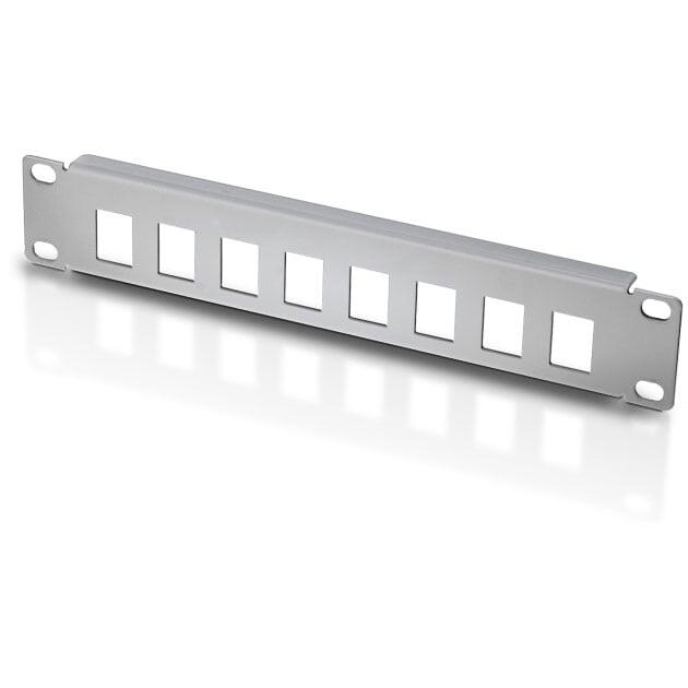 Pannello Patch 10'' 1 HE 8 posti per Frutti Keystone Grigio