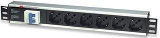 Multipresa 6 Posti da Rack 19'' con Magnetotermico Spina Italiana 1,5U