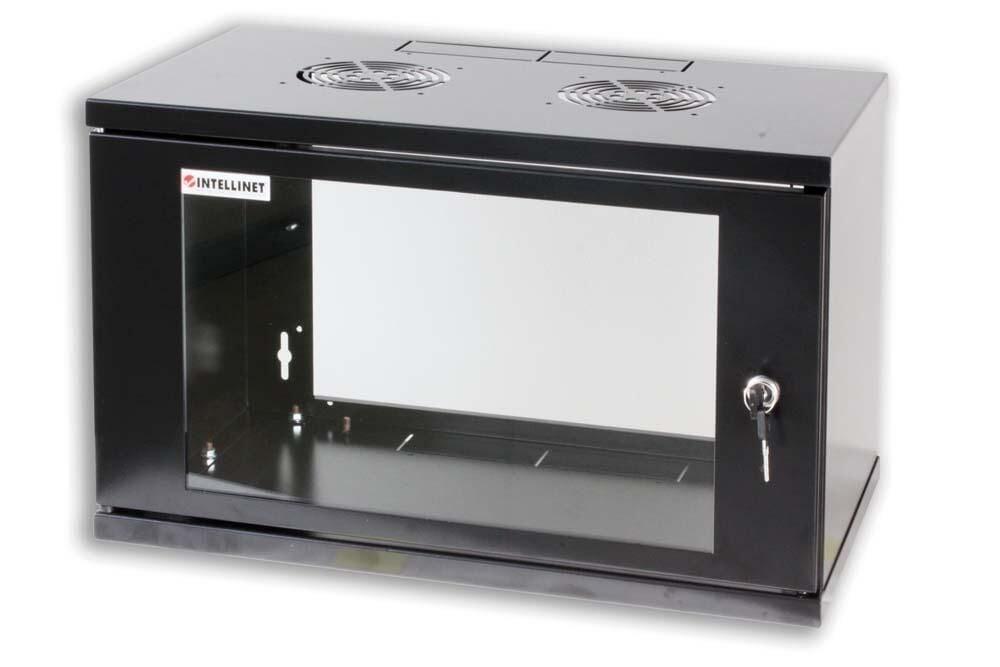 Armadio Rack 19'' a muro 10 unità prof. 400 Nero Assemblato