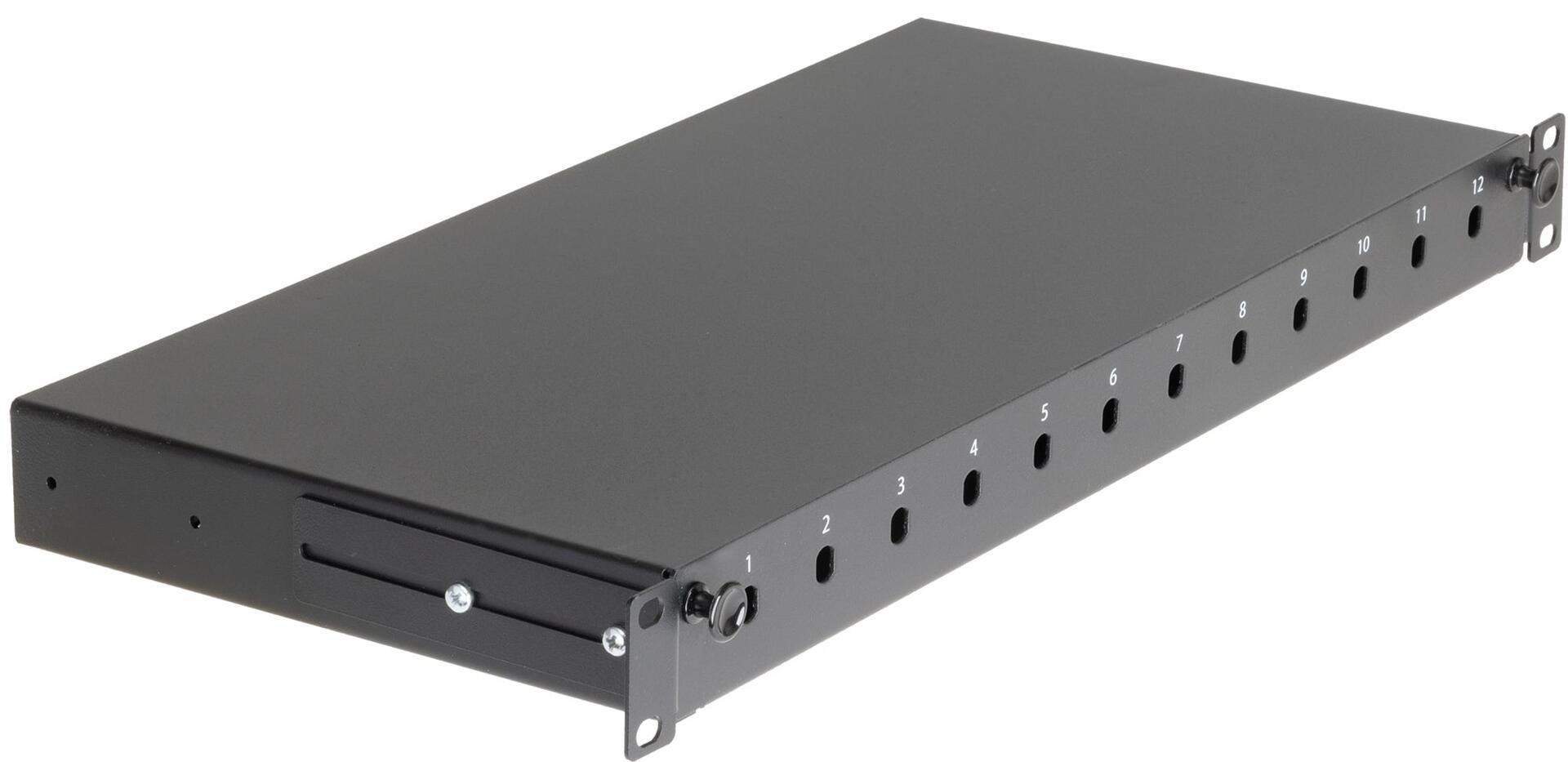 Cassetto Rack 19'' Fibra Ottica 12 Porte ST Simplex
