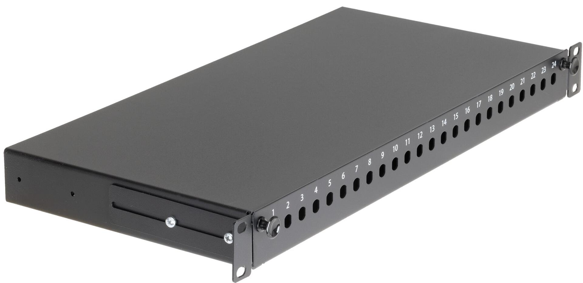 Cassetto Rack 19'' Fibra Ottica 24 Porte ST Simplex