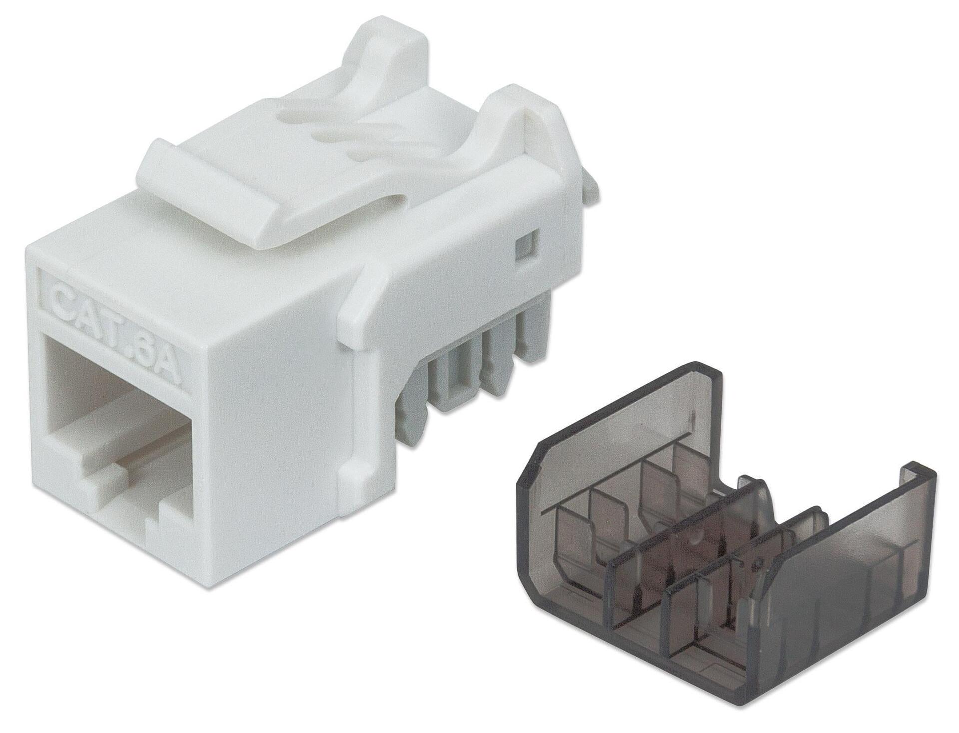 Frutto Keystone RJ45 Cat6A UTP 10 Gigabit Bianco