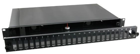 Cassetto Ottico 19'' 24 porte SC Duplex Nero