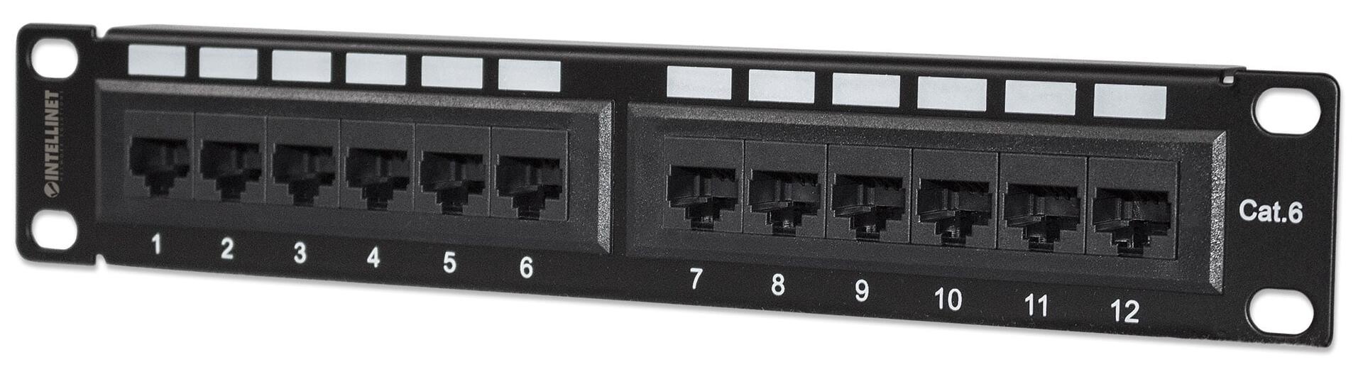 Pannello Patch per Rack 10'' 12 Porte UTP Cat.6 1HE