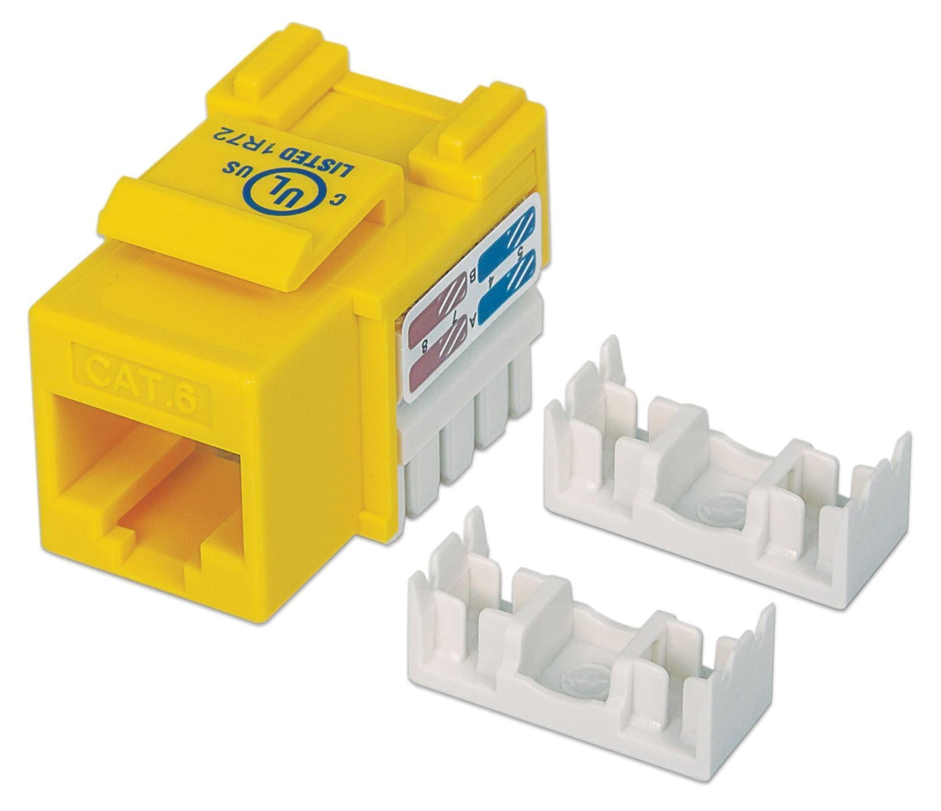 Frutto Keystone RJ45 Cat.6 UTP non schermato Giallo