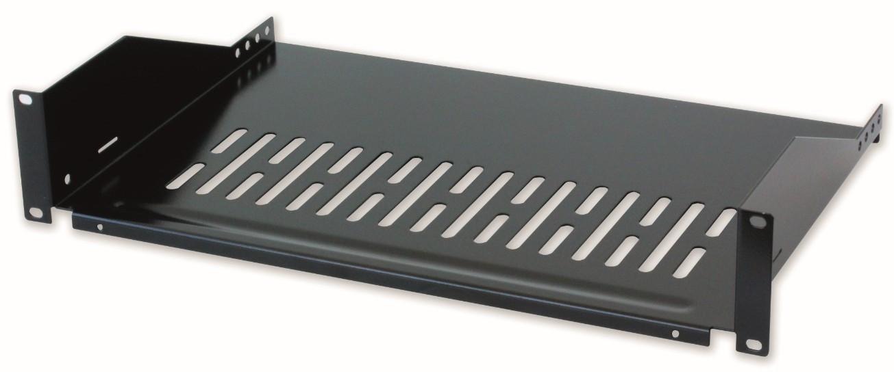 Mensola per Rack 19'' 400 mm 2U Nera 2 punti