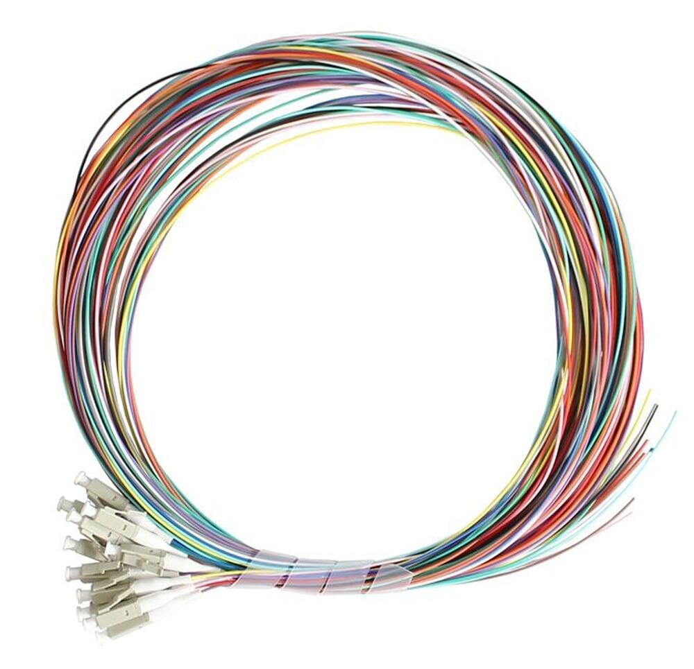 Set 12 Pigtail Fibra Ottica Multimodale OM2 LC 50/125 2 m