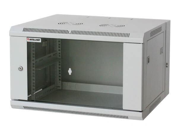 Armadio Rack 19'' a muro 15 unità due sezioni Grigio