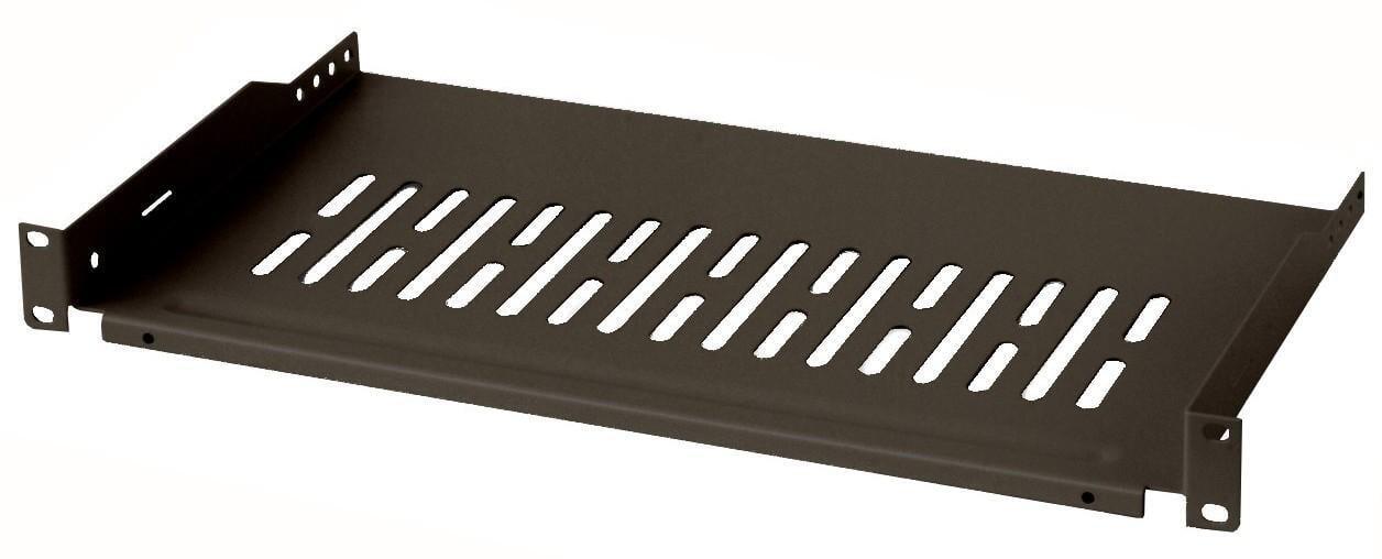 Mensola per Rack 19'' 255 mm 1U Fissaggio su 2 punti Nero