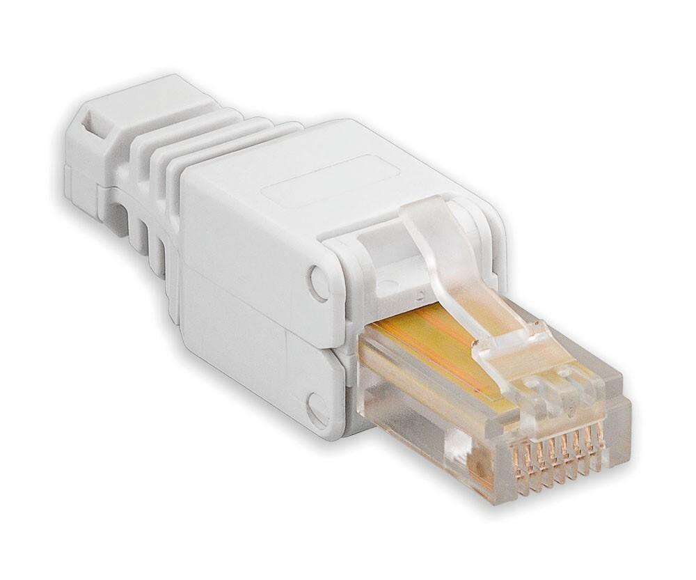 Plug Cat. 5/6 RJ45 Toolless con Copriconnettore