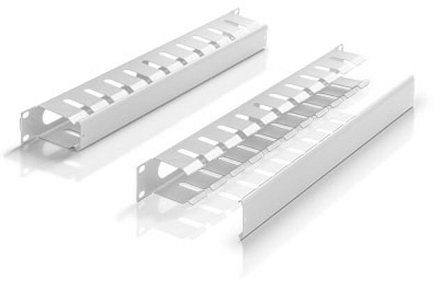 Pannello Passacavi 19'' 1U con Coperchio, Grigio