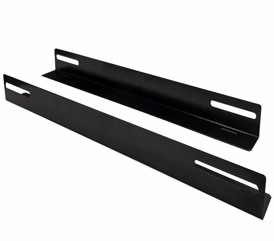 Coppia staffe a L Laterale per Rack 19'' a Muro Prof. 450mm Nero
