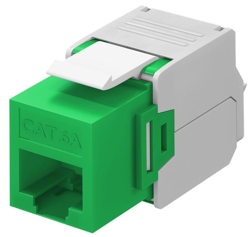 Frutto Keystone RJ45 Cat6A UTP 500MHz Verde
