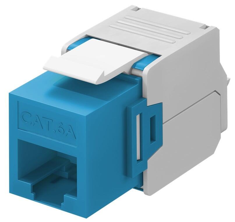 Frutto Keystone RJ45 Cat6A UTP 500MHz Blu