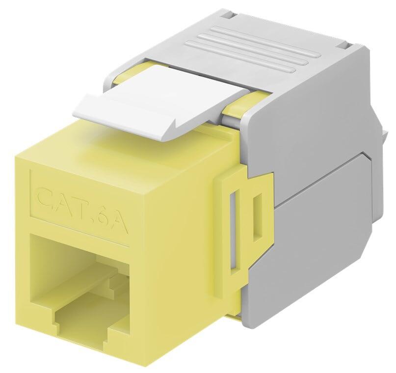 Frutto Keystone RJ45 Cat6A UTP 500MHz Giallo