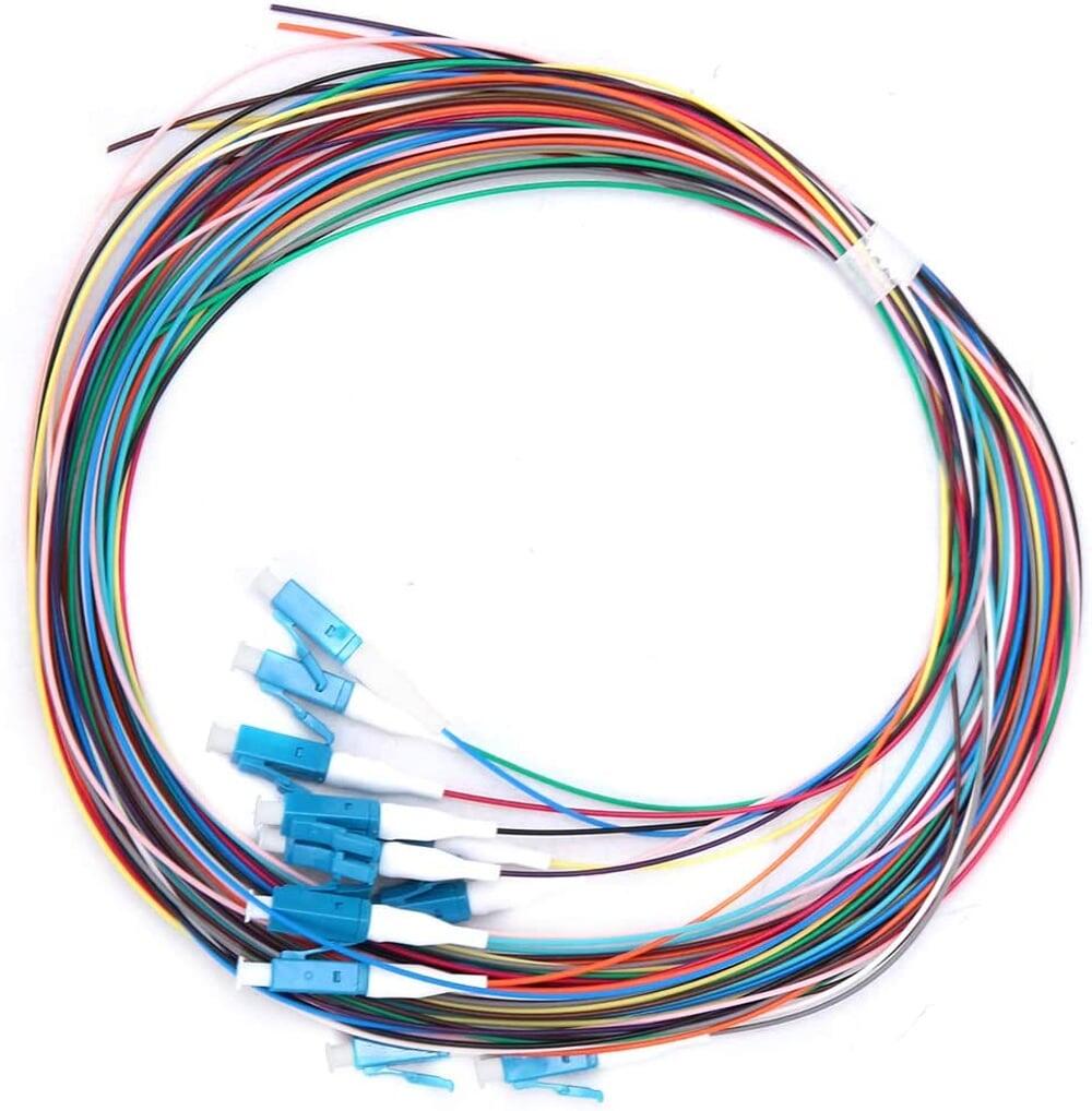 Set 12 Pigtail Fibra Ottica Monomodale OS2 LC 9/125 2 m