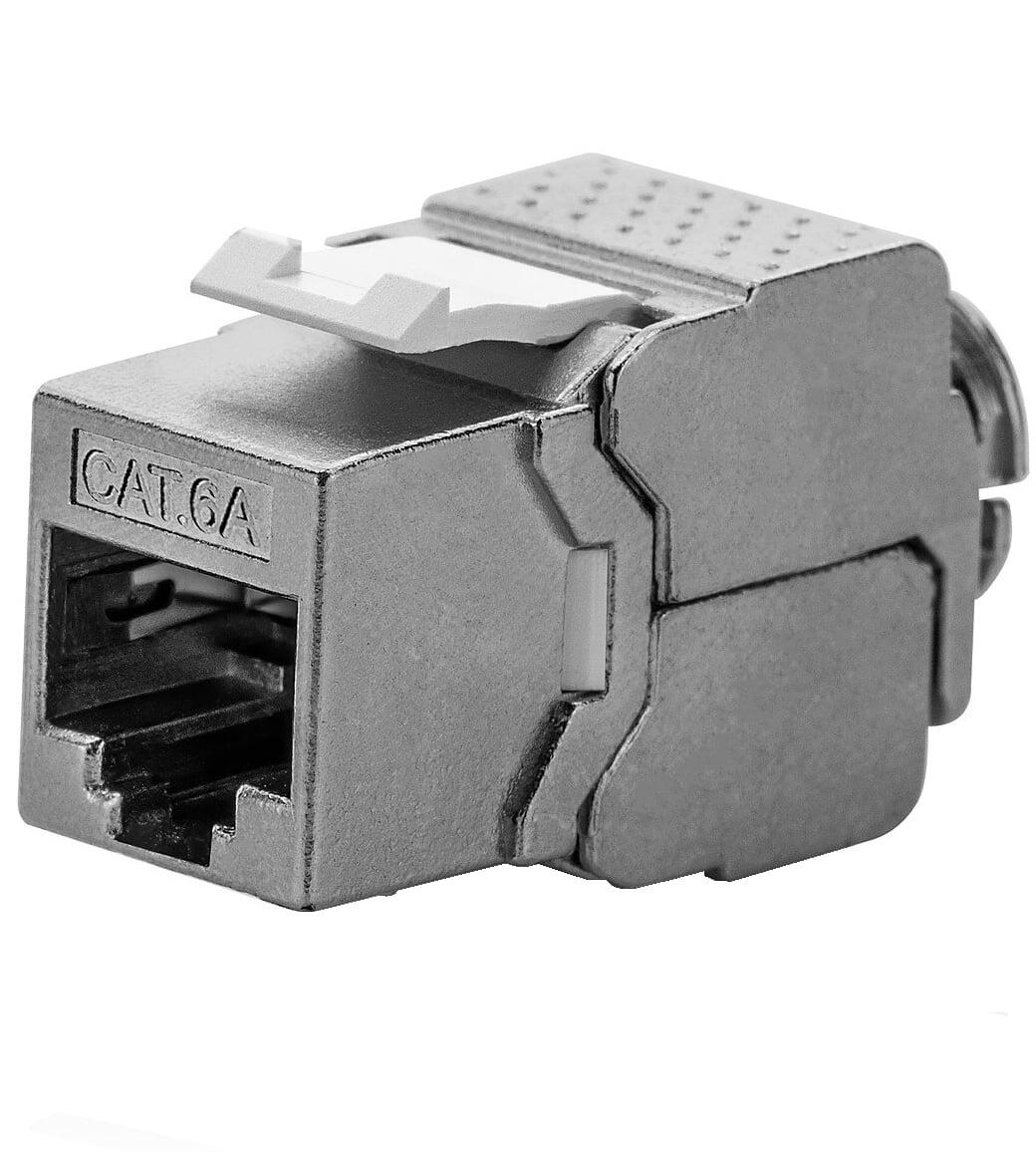 Frutto Keystone RJ45 Cat6A 10Gigabit STP 180° Tooless Slim