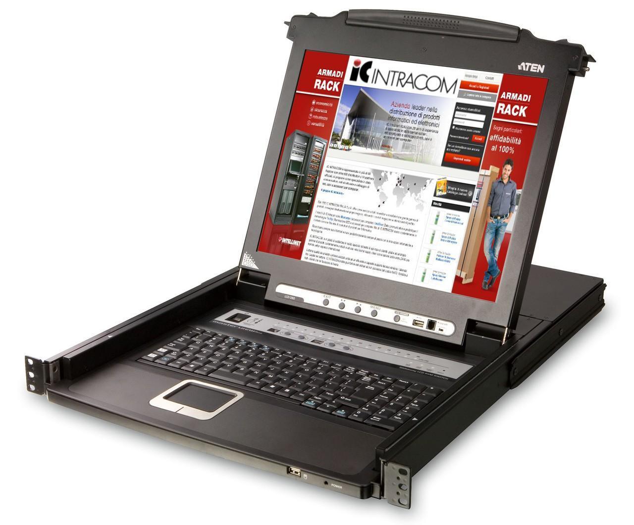 Console USB-PS2 VGA con LCD 19'' e porta USB (Dual Rail), CL5800N