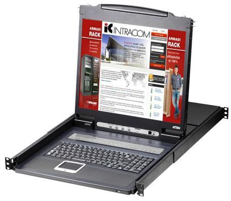 Switch KVM USB-PS2 8 Porte con LCD 19'' da rack 19'', CL1308N