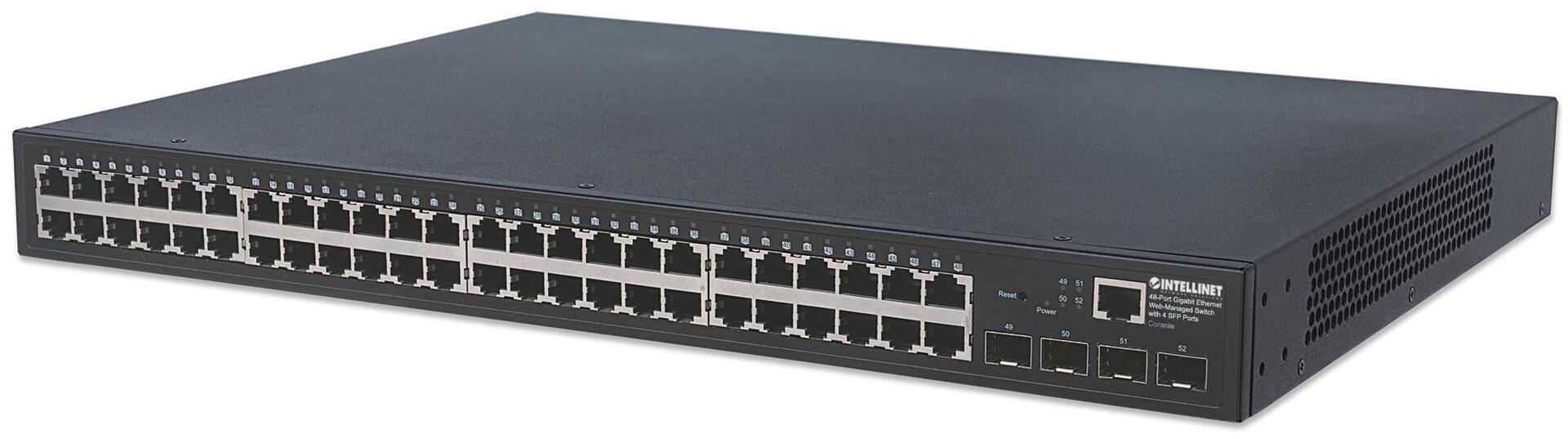 Switch Ethernet 48 Porte Gigabit Web-Managed con 4 porte SFP